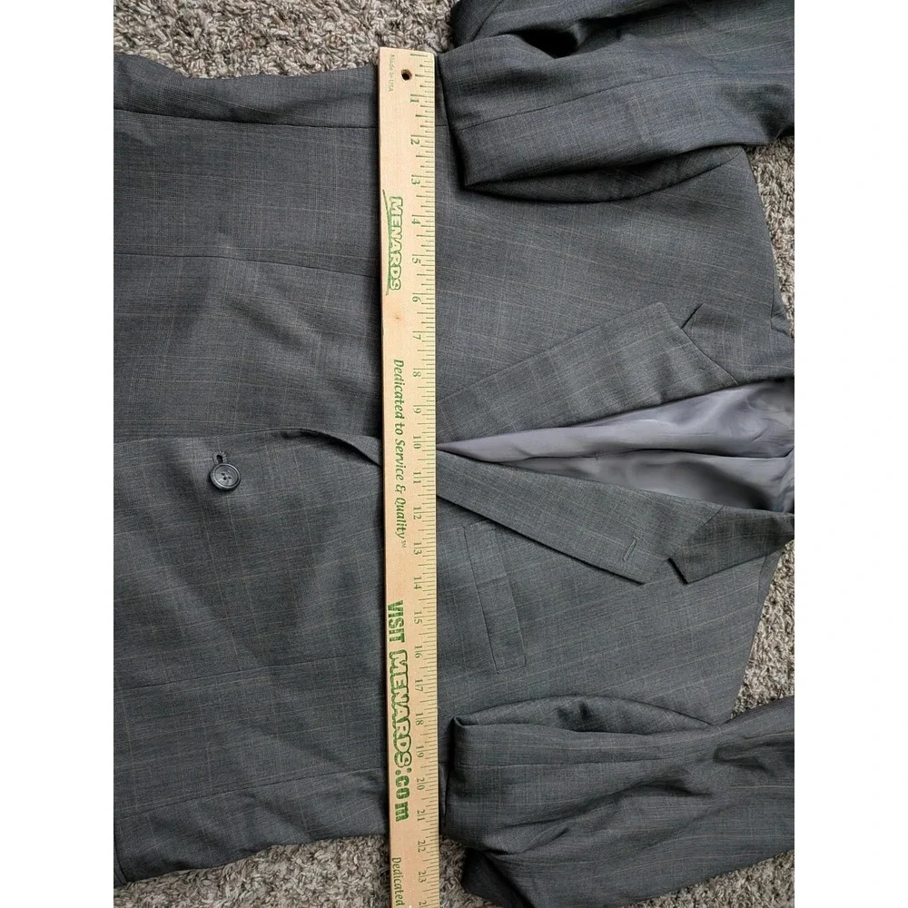 Austin Reed London Blazer Gray Windowpane‎ USA Made 42 Short